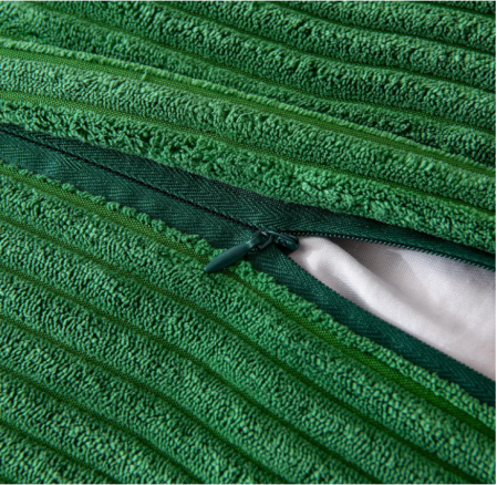 Set 2 Fete de pernă EMEMA, 50 x 50 cm, verde închis [3]