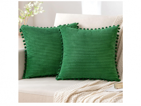 Textile si covoare - Set 2 Fete de pernă EMEMA, 50 x 50 cm, verde închis