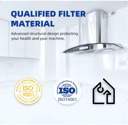 Set 2 filtre de carbon activ de 210 mm pentru hota Dehflex AK01, GOLDEN ICEPURE [2]