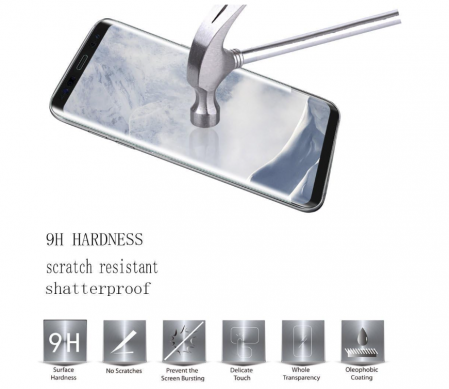 Set 2 folii de protecție ecran din sticlă securizată NOVAGO pentru Samsung Galaxy S8 Plus (S8+) [3]