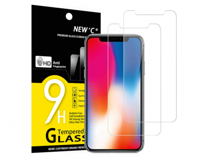Laptop, Tablete & Telefoane - Set 2 folii de protecție NEW'C pentru ecran din sticlă securizată pentru iPhone 11 Pro, iPhone X, iPhone XS