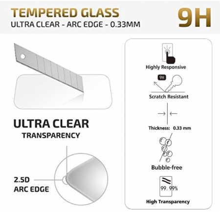 Set 2 Folii de protectie pentru ecran din sticla securizata NEW'C pentru iPhone 11, iPhone XR, duritate 9H [6]