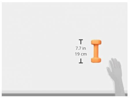 Set 2 gantere din neopren 6lb (2.7kg) ProsourceFit, galben [3]