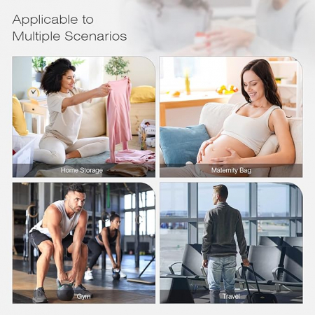 Set 2 genti de calatorie pliabile SPAHER, negru, 40x30x20 cm [4]