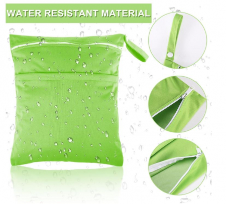 Set 2 genți de pânză impermeabile Fingertoys, albastru și verde [3]