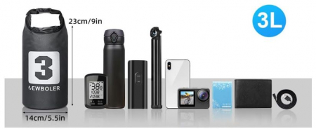 Set 2 genti pentru bicicleta Lixada, multifunctionale, 2x3L, impermeabil, negru [4]