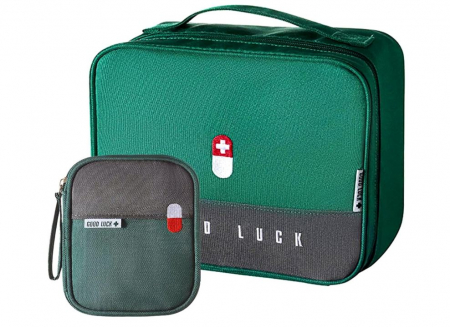 TOATE PRODUSELE - Set 2 genti pentru medicamente BBjinronjy, pentru călătorie, verde