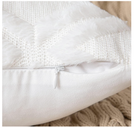 Set 2 Huse de Perna MIULEE, 45 x 45 cm, Alb [3]