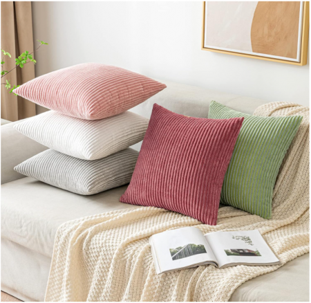 Set 2 Huse de pernă pentru canapea EMEMA 40x40cm, roz [5]