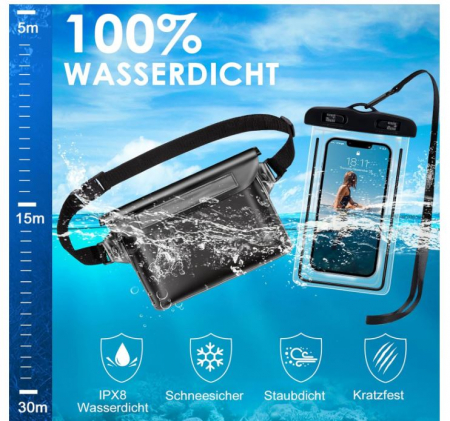 Set 2 huse impermeabile Kiiwah, pentru documente si telefon [3]