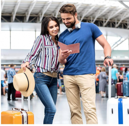 Set 2 huse pentru pasaport Camptrip, blocare RFID, 15 x 11 x 1.5 cm, roz/gri [5]