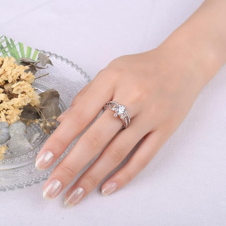 Set 2 inele de logodna pentru femei JewelryPalace [9]