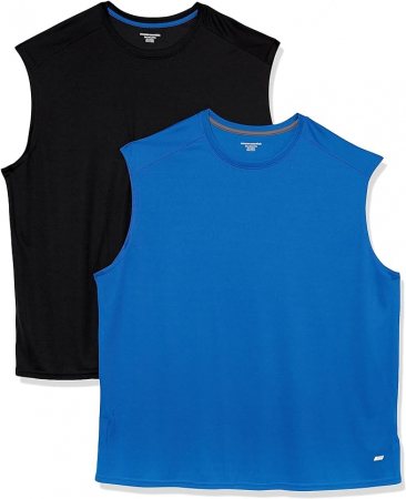 Fashion - Set 2 maiouri Amazon Essentials Active Performance Tech Stretch Muscle Tank Top, XXL