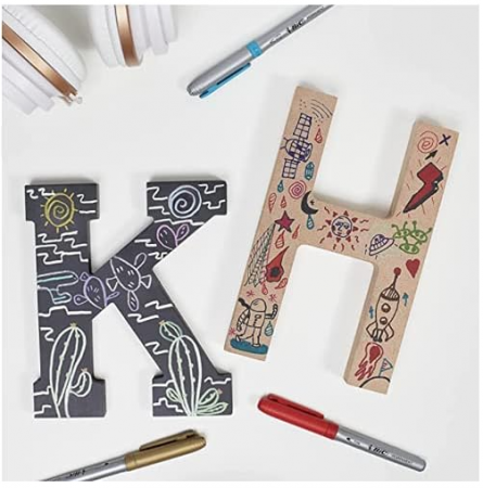 Set 2 markere permanente BIC, auriu și argintiu [2]