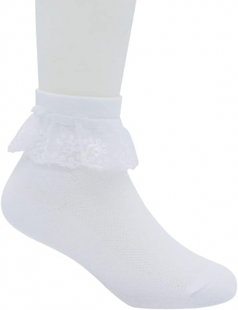 Set 2 perechi sosete cu volanase pentru fete Snegyu, alb, 3-5 aniSet 2 perechi sosete cu volanase pentru fete Snegyu, alb, 3-5 ani [2]