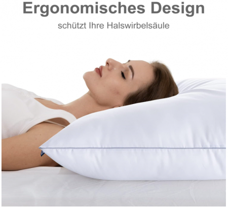 Set 2 perne BedStory, 80 x 80 cm, umplutură premium din microfibră 1500 g x 2 [3]