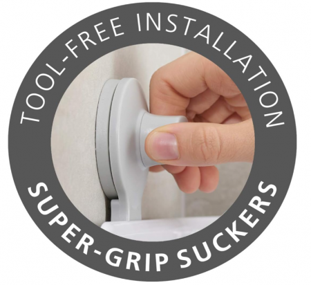 Set 2 rafturi pentru baie Joseph Joseph, Suport de colț pentru cabina duș, alb [7]