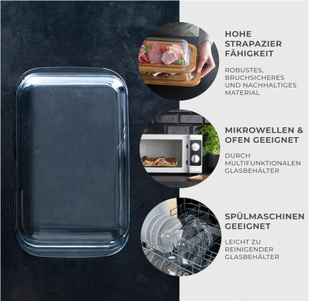 Set 2 Recipiente depozitare alimente pentru frigider Exitoso, din lemn si sticlă [4]