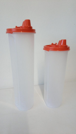 Set 2 Recipiente pentru ulei și oțet SIGNORA WARE, oliviera si otetiera din plastic, 900 și 1100 ml [1]