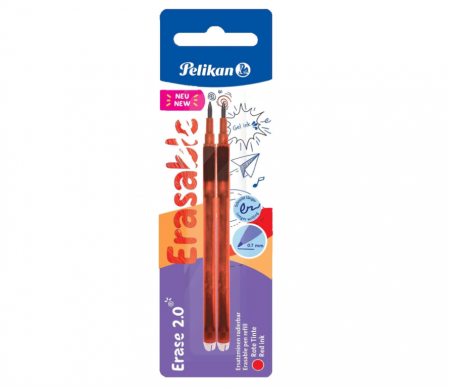 Gaming, Carti & Birotica - Set 2 rezerve universale pentru pix Pelikan, cerneală roșie, vârf M 0,7 mm