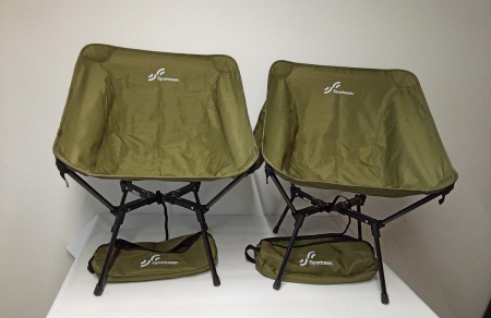 Set 2 scaune de camping pliabile Sportneer, 150 kg, verde [1]