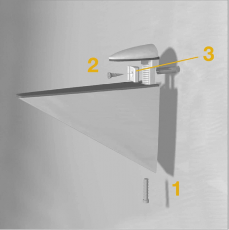 Set 2 suporturi pentru raft, 8-40mm Emuca Halcon, 4009225, finisaj aluminiu vopsit [2]