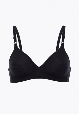 Set 2 sutiene fara armatura Lovable Cotton Line, negru, 85B [4]