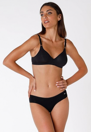 Set 2 sutiene fara armatura Lovable Cotton Line, negru, 85B [3]