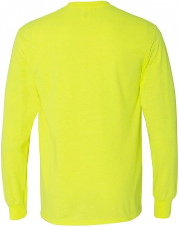 Set 2 tricouri cu maneca lunga Gildan, bumbac, verde neon, XL [2]
