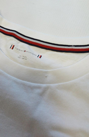 Set 2 tricouri cu maneca scurta pentru baieti Tommy Hilfiger, alb/gri, 12-14 ani, 152-164 cm [2]