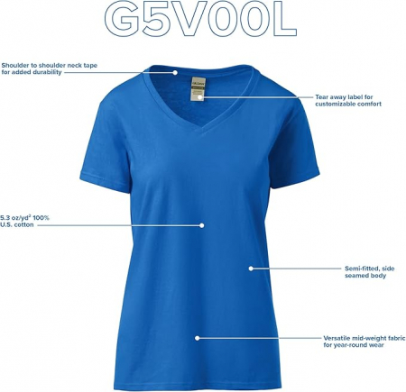 Set 2 tricouri cu maneca scurta pentru femei Gildan, alb, L [6]