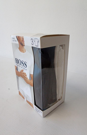 Set 2 tricouri cu maneca scurta pentru barbati Hugo Boss, negru + alb, marime L [1]