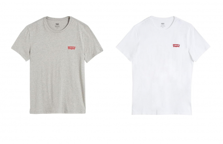 TOATE PRODUSELE - Set 2 tricouri cu maneca scurta pentru barbati Levi's, alb+gri, L