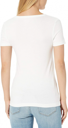 Set 2 tricouri cu maneca scurta pentru femei Amazon Essentials, alb, L [2]