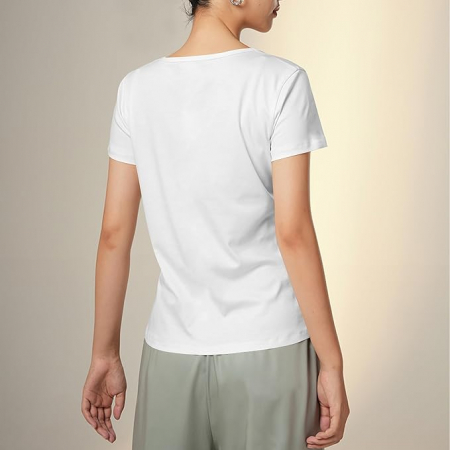 Set 2 tricouri cu maneca scurta pentru femei LiKing, alb+gri, M [2]