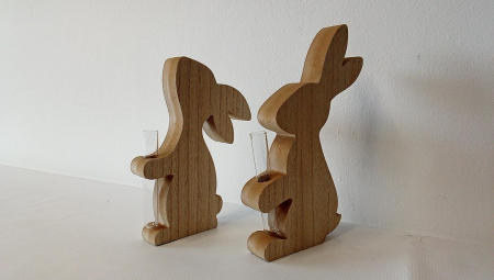 Set 2 Vaze in forma de iepure, lemn [1]