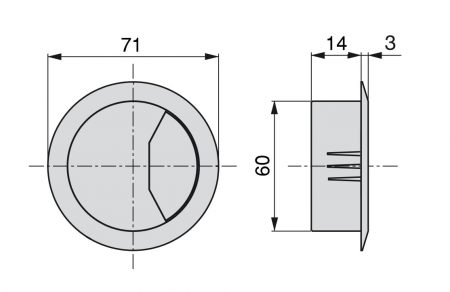 Set 20 suporti trecere cabluri Emuca 3196315, garnituri pentru masa/birou/blat, diametru 60mm, alb [1]