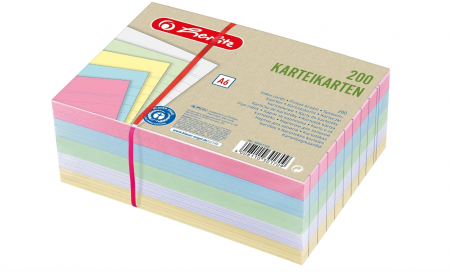 Set 200 foi A6 Herlitz, 5 culori, cu linii [0]