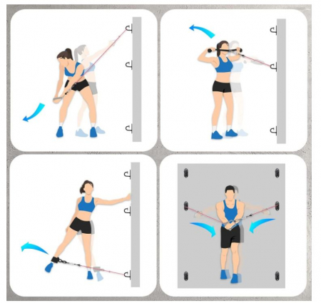 Set 3 ancore de perete pentru benzi de rezistenta Longzhuo [5]