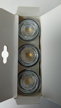 Set 3 becuri LED Osram Base Par16 50, GU10, 4.3W (50W), 350 lm, temperatura lumina (4000K) [1]