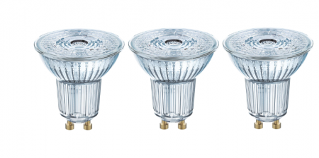 Set 3 becuri LED Osram Base Par16 50, GU10, 4.3W (50W), 350 lm, temperatura lumina (4000K) [2]