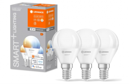 Corpuri iluminat - Set 3 becuri LEDVANCE Smart LED cu tehnologie WiFi, E14, 470 Lumeni