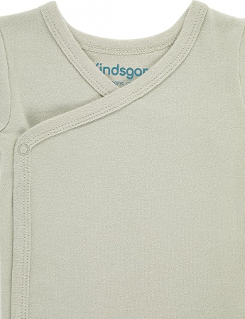 Set 3 body-uri pentru bebelusi Kindsgard, cu maneca scurta, 100% bumbac organic, marime 50 [4]