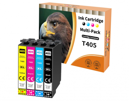 Imprimante, Scanere & Consumabile - Set 3 cartușe de cerneală Starlet24 compatibile pentru Epson 405XL, Cyan, Magenta, Galben