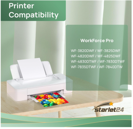 Set 3 cartușe de cerneală Starlet24 compatibile pentru Epson 405XL, Cyan, Magenta, Galben [2]