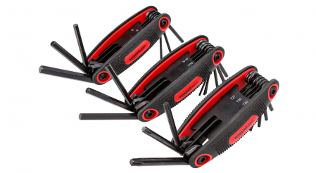 Set 3 chei hexagonale pliabile Amazon Basics, metrice/SAE/stea [0]