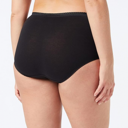 Set 3 chiloti pentru femei Playtex Cotton Stretch, x3 Maxi, negru, marime 44 [3]