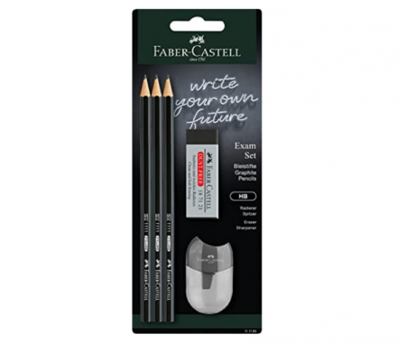 Set 3 creioane Faber-Castell 1111 - HB, cu radiera si ascutitoare [0]