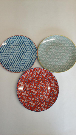 Set 3 farfurii colorate H&H, 27 cm [1]