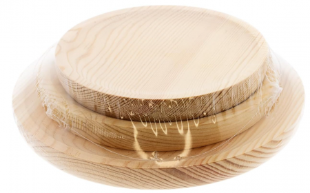 Set 3 Farfurii din lemn PoPproduct de 22, 18 si 16 cm diametru, realizate manual în Galicia [8]